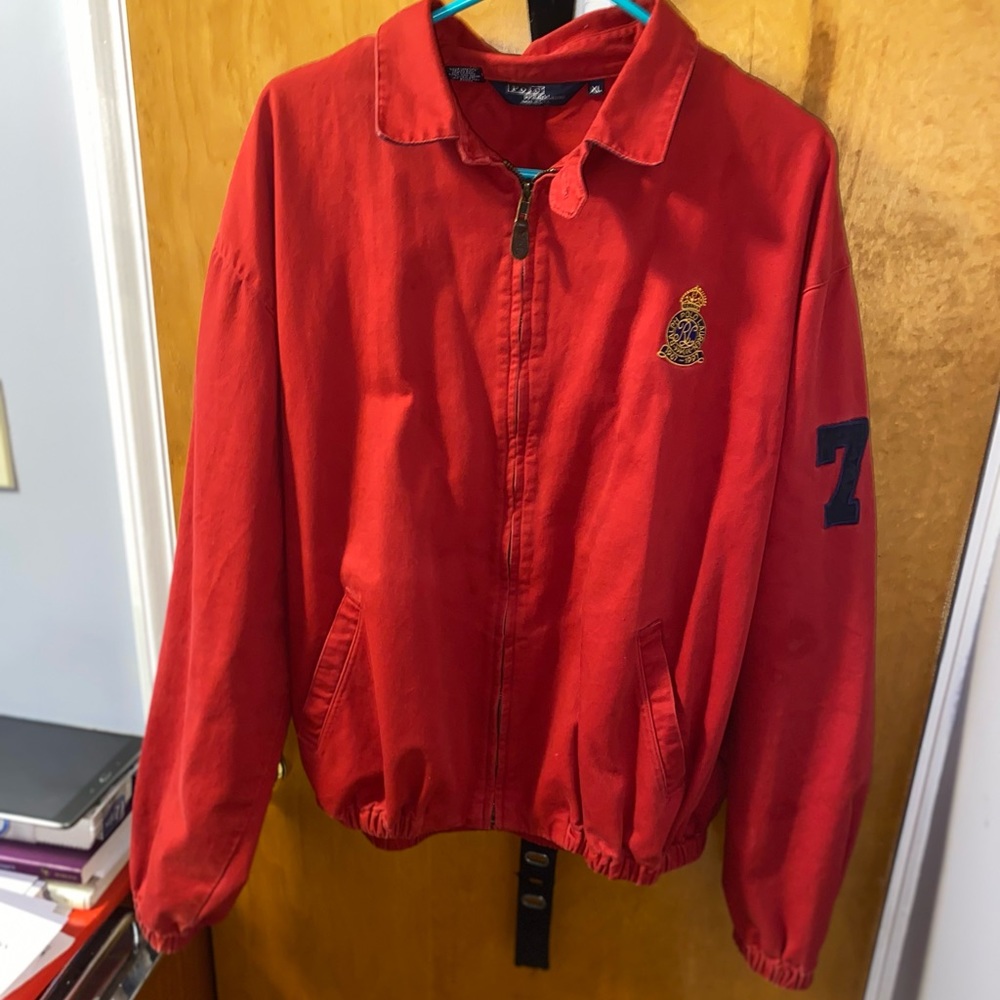 Vintage Red Ralph Bomber Jacket